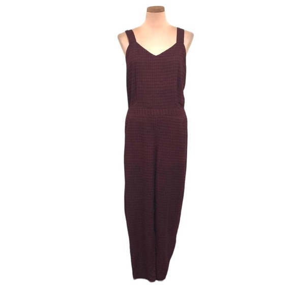 Madewell Tompkins Jumpsuit Size Medium Burgundy Print - Picture 2 of 13